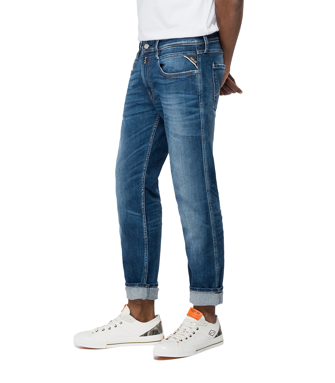 573BIO ANBASS 10.5oz ダークインディゴスーパーストレッチデニム 詳細画像 ミディアムブルー 2